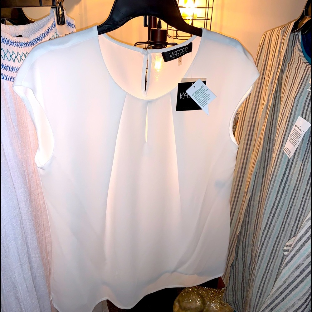 NEW DRESSY WHITE SILK SHIRT